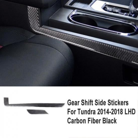 Soft Carbon Fiber Central Control Gear Side Sticker For Toyota Tundra 14-18