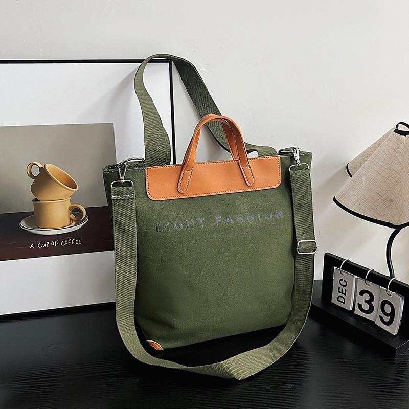 Fashionable Canvas Tote Bag For Women Trendy Large Capacity Shoulder Bag