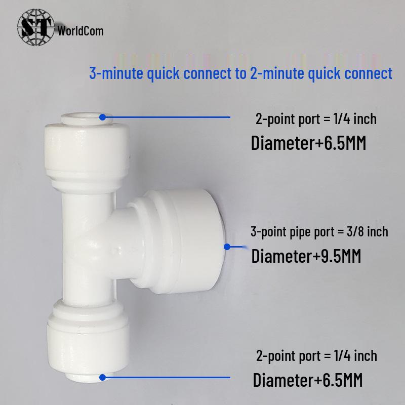 Three-Way Cardless Quick Connector RO Water Purifier for Household Use with 2, 3, and 4-Point PE Pipe Fittings