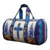 Vintage Quilted Duffel Bag Women Colorful Retro Travel Tote Floral Weekender Bag Overnight Bag for Gym Shopping