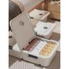 Platte Opbergbox Onder het Bed Met Wielen Dubbel Deksel Grote Capaciteit Plastic Organizer Kleding Dekens Speelgoed Slaapkamer