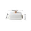 Ceramic Butter Storage Keeper with Cover Large Elegant Cream Cheese Container for Hotel Fridge