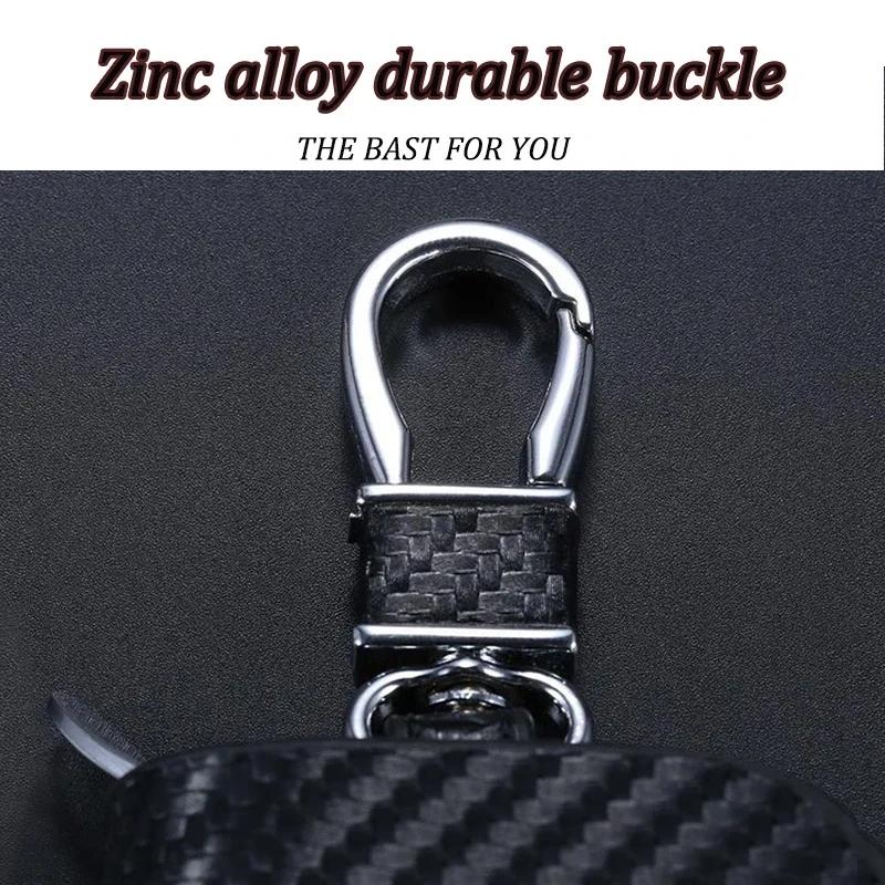Leather Car Key Protection Shell Bag Carbon Filber Car Key Case for Mazda 3 Bk Bl 323 Axela Atenza CX-3 CX-4 CX5 CX-7