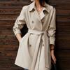 Double-breasted Trench Coat Medium and Long Coat Women's Spring New Women's Supply Fashion Women's Clothing