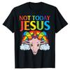 Today Not Jesus Satan Goat Satanic Rainbow Satanism Gift T-Shirt Graphic Tee Y2k Tops Aesthetic Clothes LGBT Short Sleeve Outfit