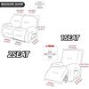 1/2/3 Seater Split Recliner Sofa Covers Jacquard Stretch Armchair Slipcover Lounge Recliner Chair Cover for Living Room