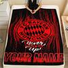 1PC Custom Name Bayern Munich Patterned Flannel Blanket Suitable For All Seasons for Home Decor Warmth and Comfort Gifts Holiday Present