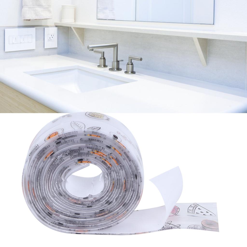 Wall Sealing Tape Waterproof Self Adhesive Sticker Caulk Strip for Bathroom Kitchen 3.2m(Fruit Pattern )