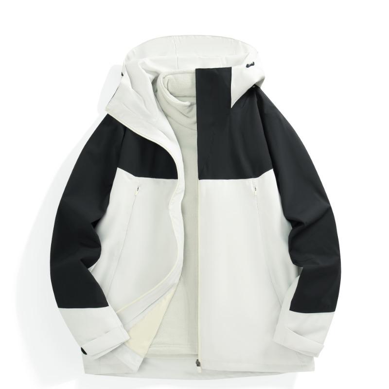 Jacket Women's Windproof and Waterproof Three-in-one Fleece Liner Outdoor Sports Mountaineering Detachable Coat