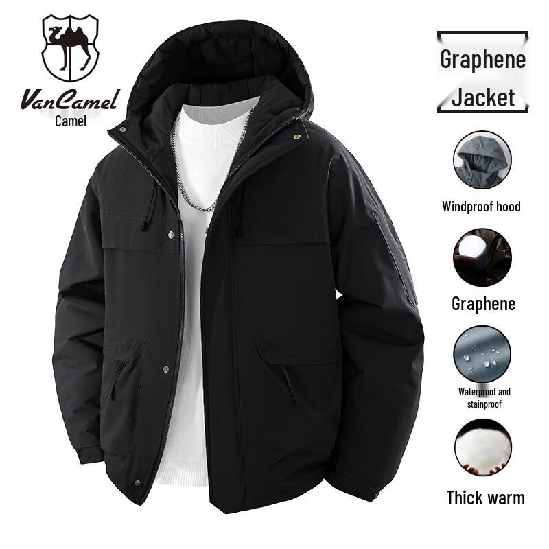 VANCAMEL Men's Fall/Winter Windproof Thermal Outdoor Jacket