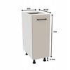 Lower Kitchen Cabinet 30 Capri Body White Front Cashmere Matte