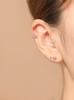 Minimalpiercing [0.8Mm] 14K Internal Moissanite Diamond Color Lovely Flower Labret Piercing Earrings