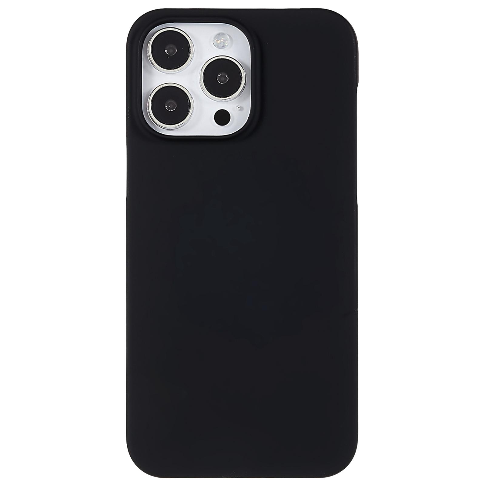 

For iPhone 14 Pro 6.1 inch Hard PC Back Cover Anti-shock Rubberized Glossy Surface Protective Case Black