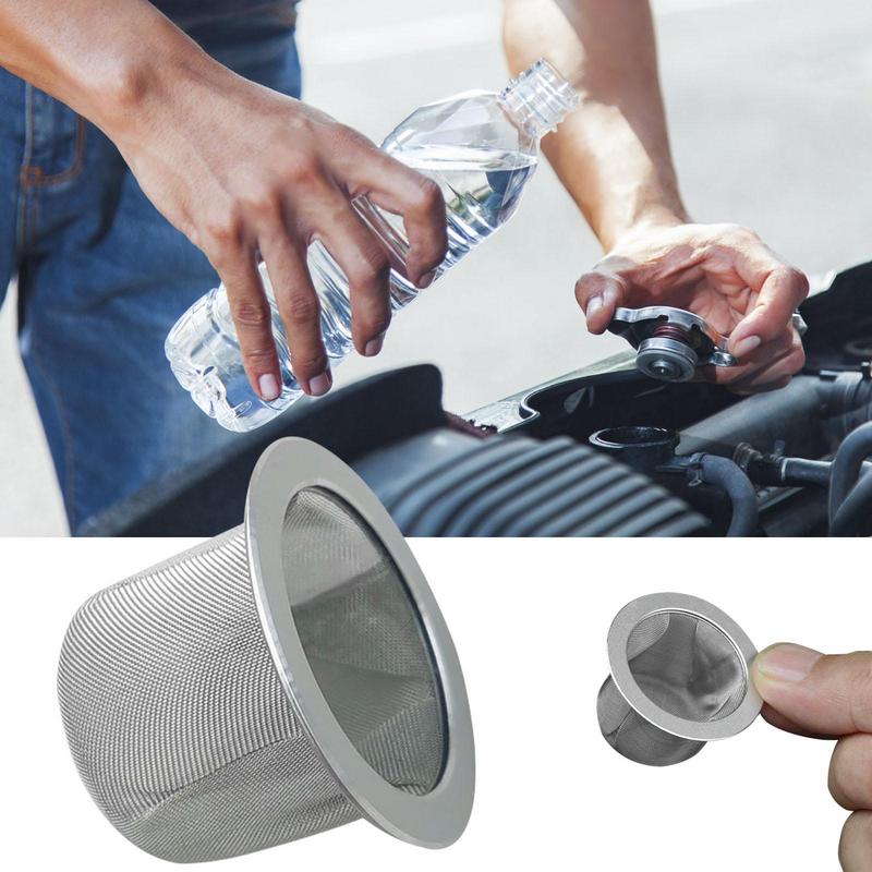 Stainless Steel Mesh Car Water Filter Screen Wiper Glass Water Filler Funnel For Tesla Model 3/Y Wiper Car Modified Accessories