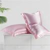Pillowcase Silk Pillow Covers Silky Satin Hair Beauty Pillow case Comfortable Pillow Household Decoration wholeStandard/Queen 2PC