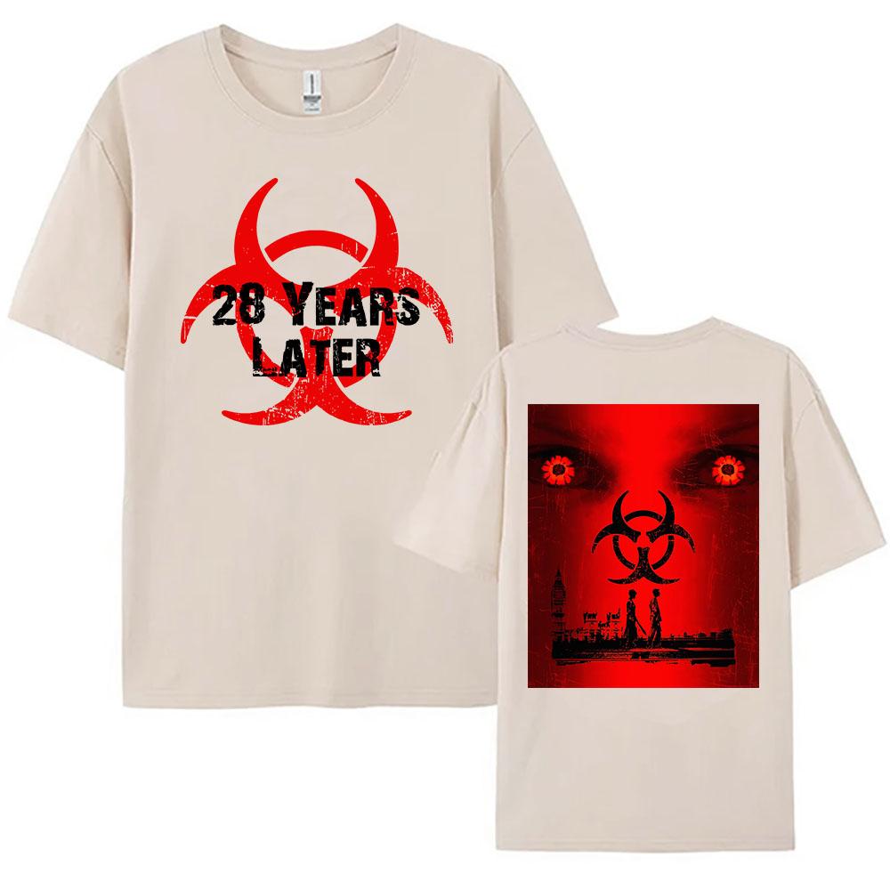 

Women Clothing Horror Film 28 Years Later Tshirts Summer Cotton Movie Graphic T Shirt Casual Oneck Female Teeshirt Streetwear 4XL