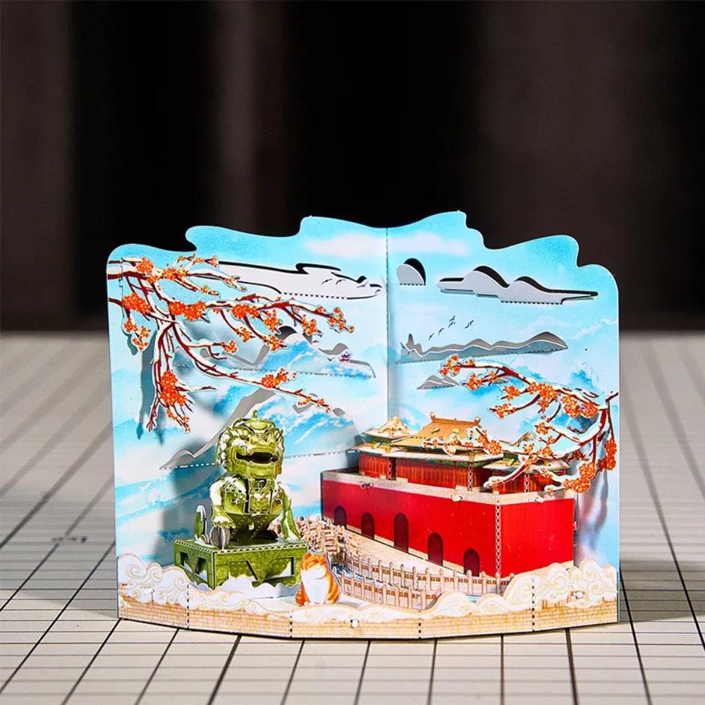 World Style City Skyline Architecture Street View 3D Metal Puzzle Paris Venice San Francisco Shanghai DIY Assembled Model Kits