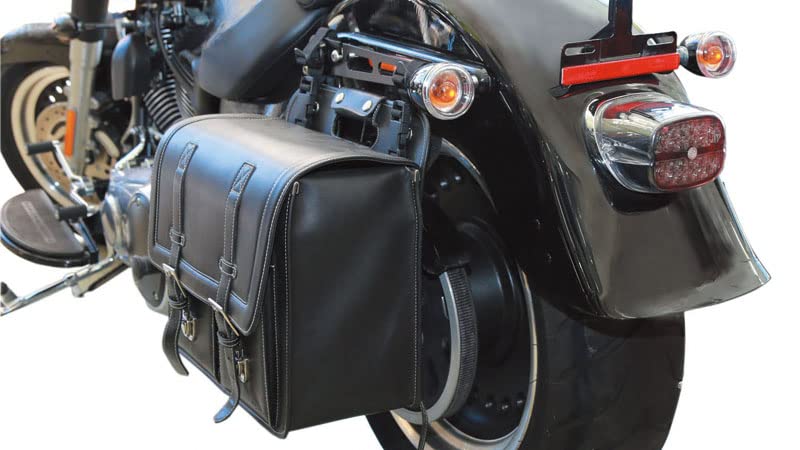 Kijima Bike Parts Saddle Bag Support Steel Can be used with DHW type for left side Black FLSTF('08-) All-in-one HD-08005