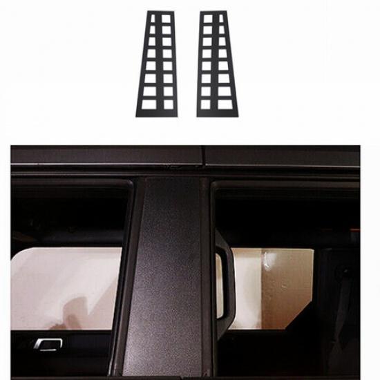 2x Black Window Pillar Sticker Decal Trim For Bronco -2025 Aluminum Alloy