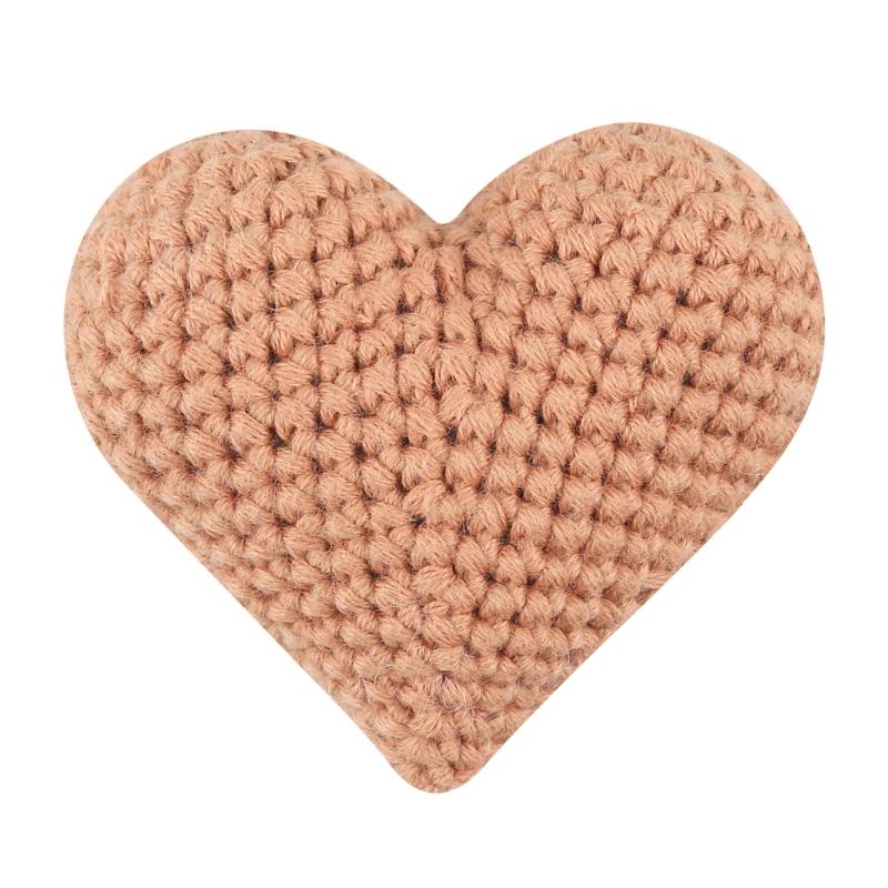 Cute Hearted-shaped Crochet Knitting Beads for Pacifier Chain Baby Photograph Props Baby Accessories Lightweight Gift