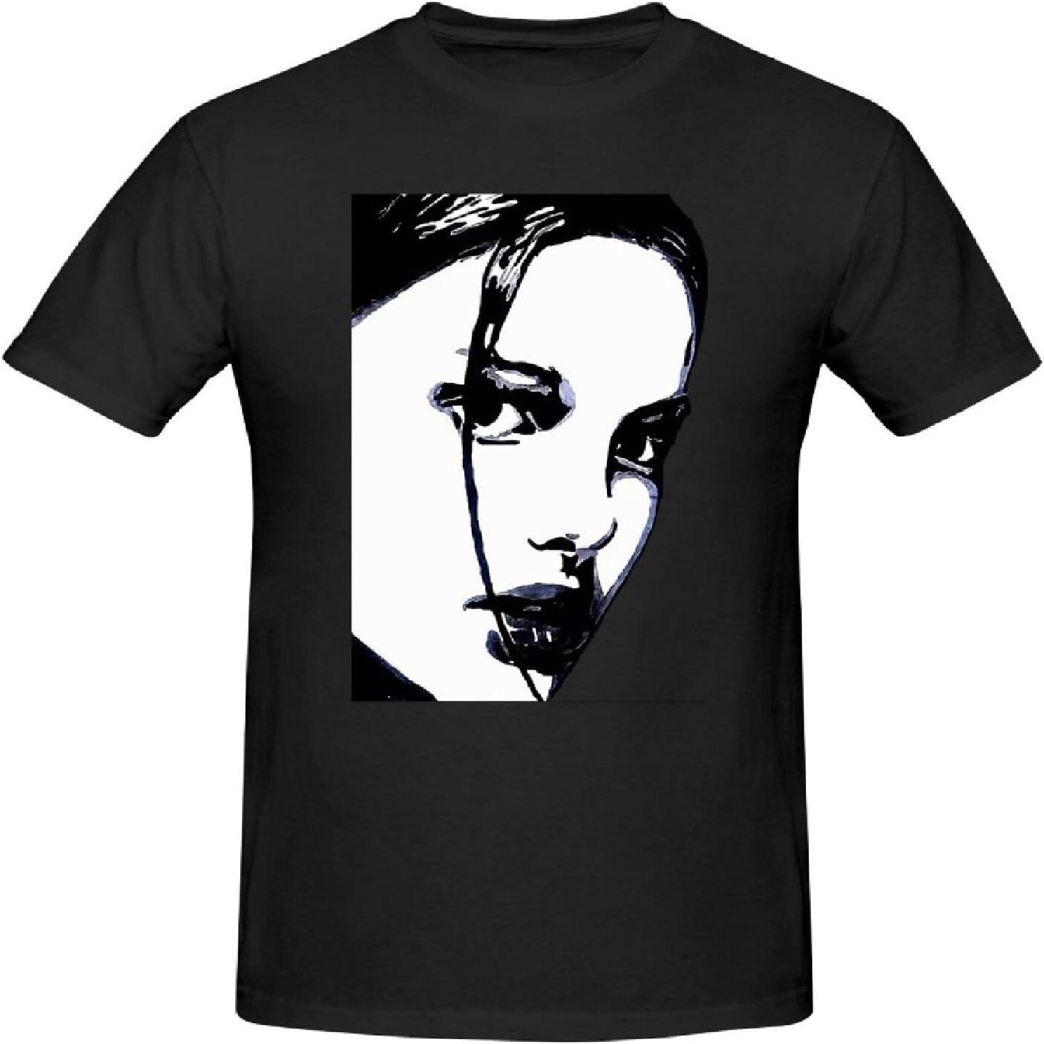 

Natalie Music Portman Men s T-Shirts Short Sleeve Cotton Casual Basic Tee Shirts Black(17) XXXXXL