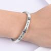 Fashion Simple C- Shaped Open Bracelet 5mm 155mm Stainless Steel Glossy Bracelet