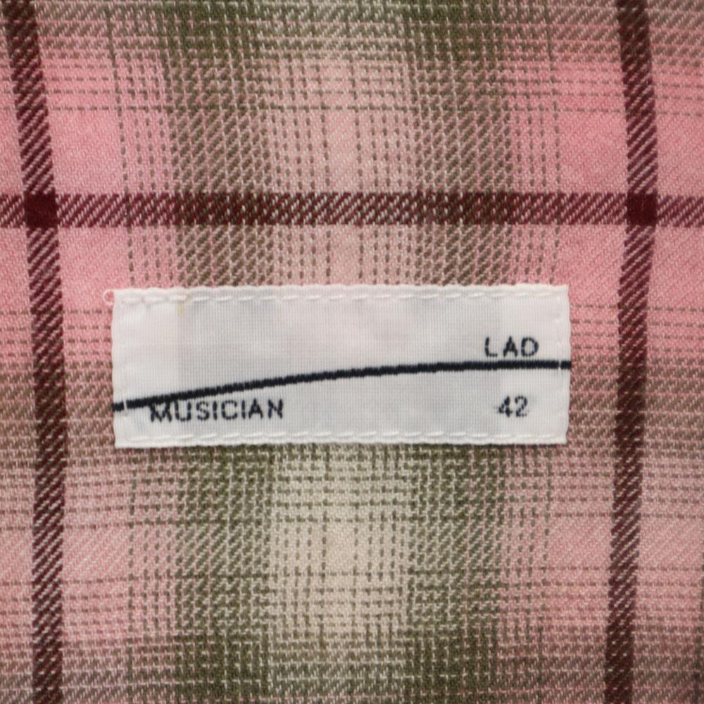 LAD MUSICIAN made in Japan Rutete Langermet Lang skjorte 42 Herre Brukt