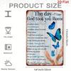 Metal Wall Art Vintage Butterfly Christian Memorial Sign, Retro Home Decor Poster