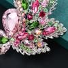 Broche en verre cristal haut de gamme, corsage de fleurs personnalisé, pendentif multifonction, accessoires vestimentaires