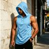Men's Sleeveless Hoodie Muscle Fit Gym Tank Top Breathable Quick Dry Workout Vest for Fitness Training