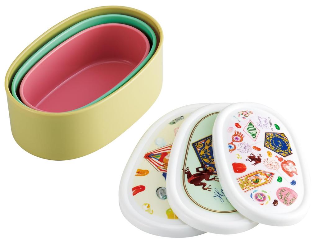 Skater Lunch Sealable Storage Made in Japan Medium Small Set of Harry Honeydukes SRS3SAG66394 Box, Container, Container, (Large 400ml, 280ml, 180ml),