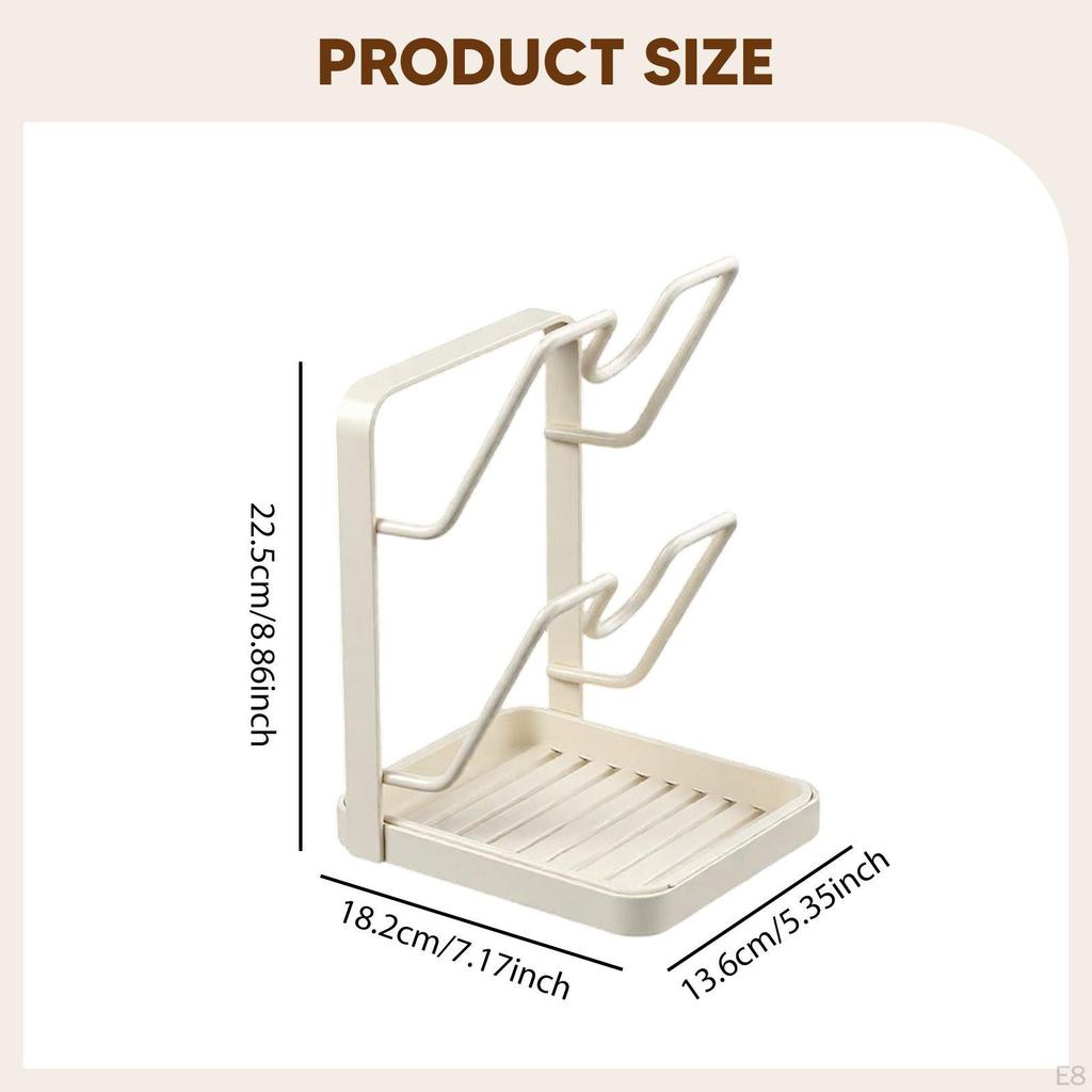 Pot Lid Storage Rack Cover Organizer Stand Space Saving Multipurpose Utensils for Cooking Top