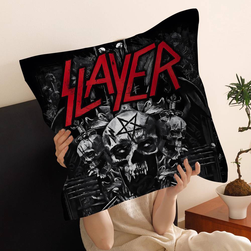 Heavy Metal Rock Band SSlayer Cushion Cover Pillow Cover Decor Pillowcase Printed Cushion Case For Couch