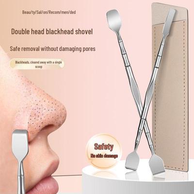 Stainless Steel Dual-Head Blackhead Remover Tool - Acne Needle & Nose Scraper Cleaner