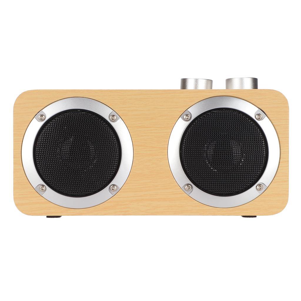 Kabelloser Bluetooth-Lautsprecher Retro Vollfrequenz Tragbare Holz-Computerlautsprecher für WindowsGelb
