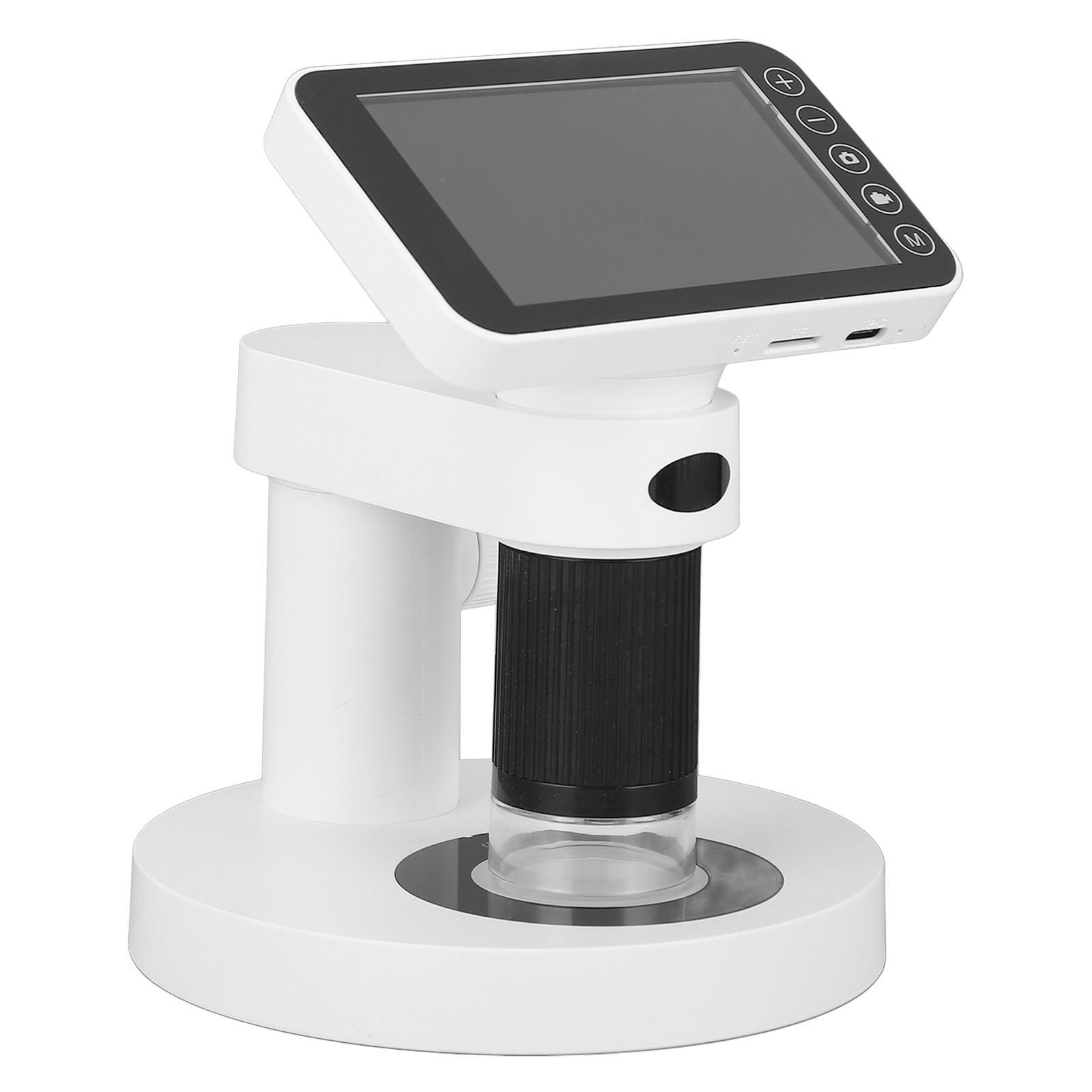 

12 МП Цифровой микроскоп 1000-кратное увеличение USB Точная фокусировка с 3,97-дюймовым экраном 6 светодиодных ламп