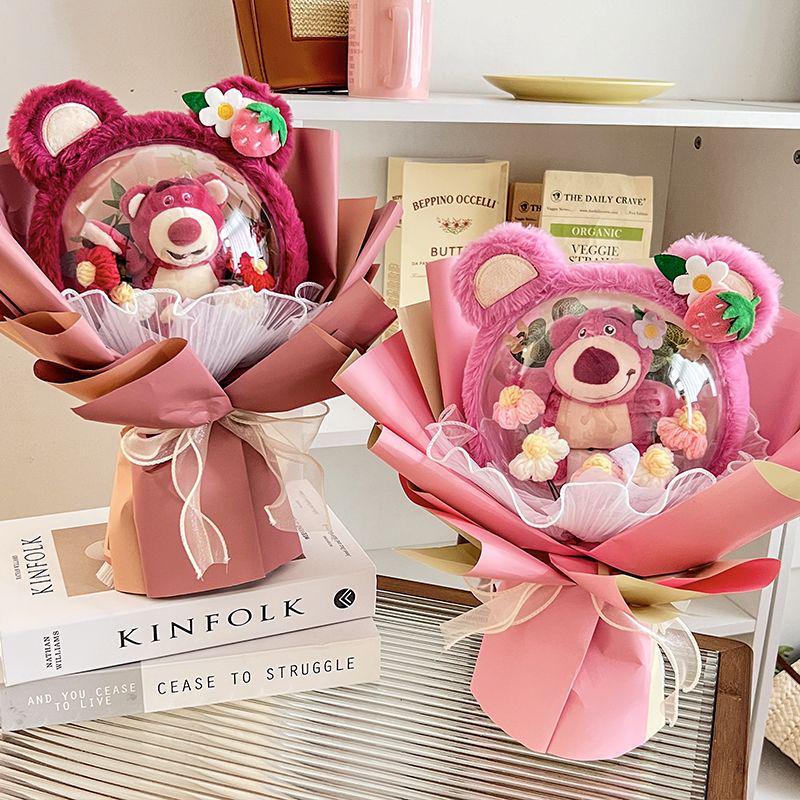 Christmas Strawberry Bear Bouquet: Adorable Gift for Girls, Girlfriends, and Best Friends