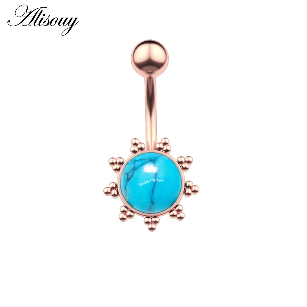 Alisouy 1pc Surgical Steel Crystal Zircon Star Butterfly Moon Stones Dangle Button Navel Piercing Ring Belly Ring Body Jewelry