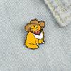 Cute Cartoon Humor Cowboy for Cat Style Brooch Children's Day Gift Western Cowboy for Cat Style Badge Funny Backpack Acc