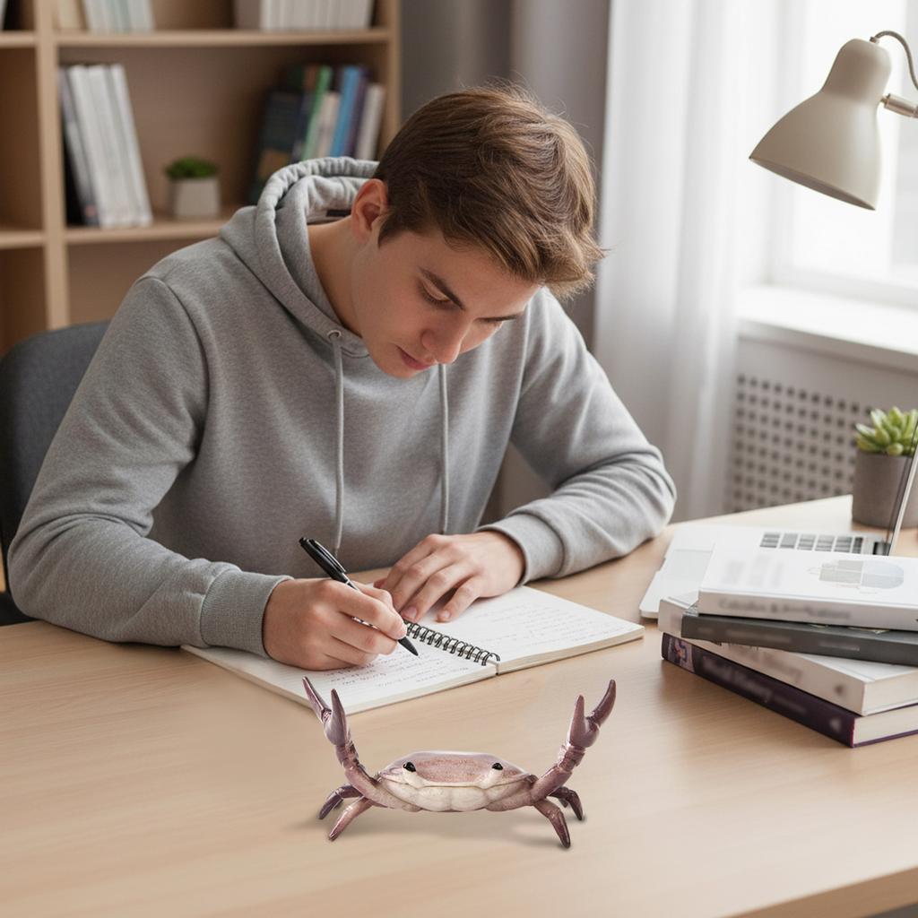 Novelty Easy to Hold Useful Weightlifting Crab Pen Holder Bright Color Crab Pen Holder Simulation for Students Office Home
