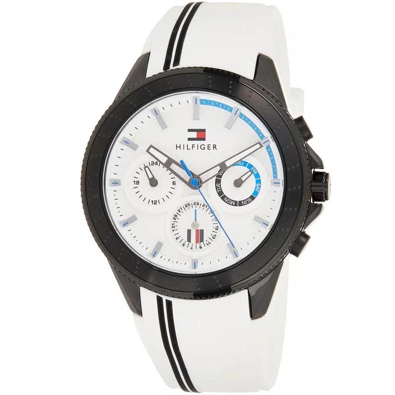Tommy Hilfiger Weiß, Herren-Quarz-Uhr,1791862