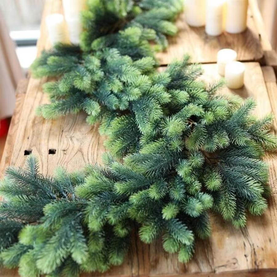 

Artificial Green Plants rattan Christmas tree New Year Wedding Wreaths Home Room Outdoor Yard Wall Door Decora Pine Tree Rattan оливковый