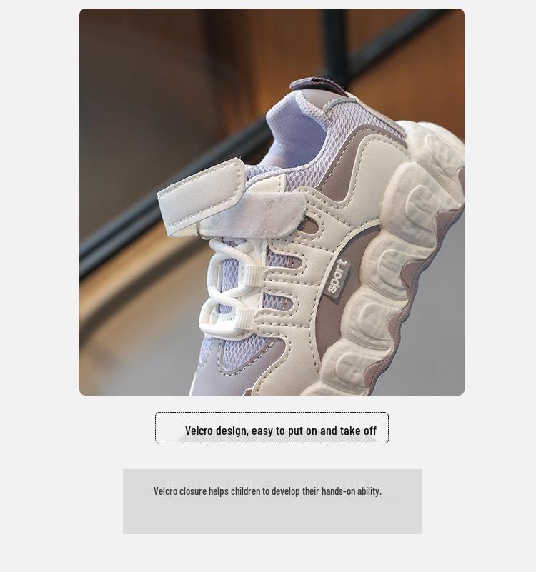 Unisex Kids Breathable Running Shoes - Soft Sole Little Sneakers for Spring & Autumn