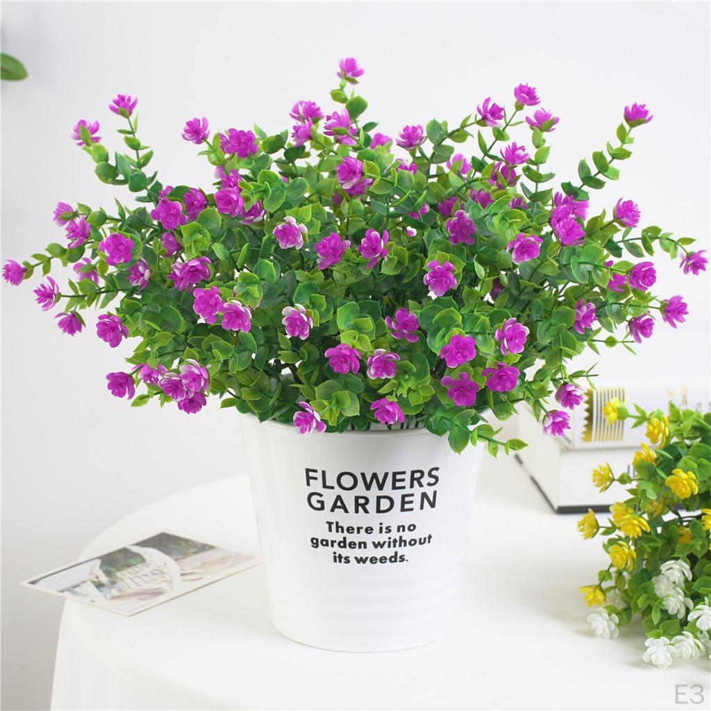 7 Branches Eucalyptus Rose Flower Bunch Floral Arrangement