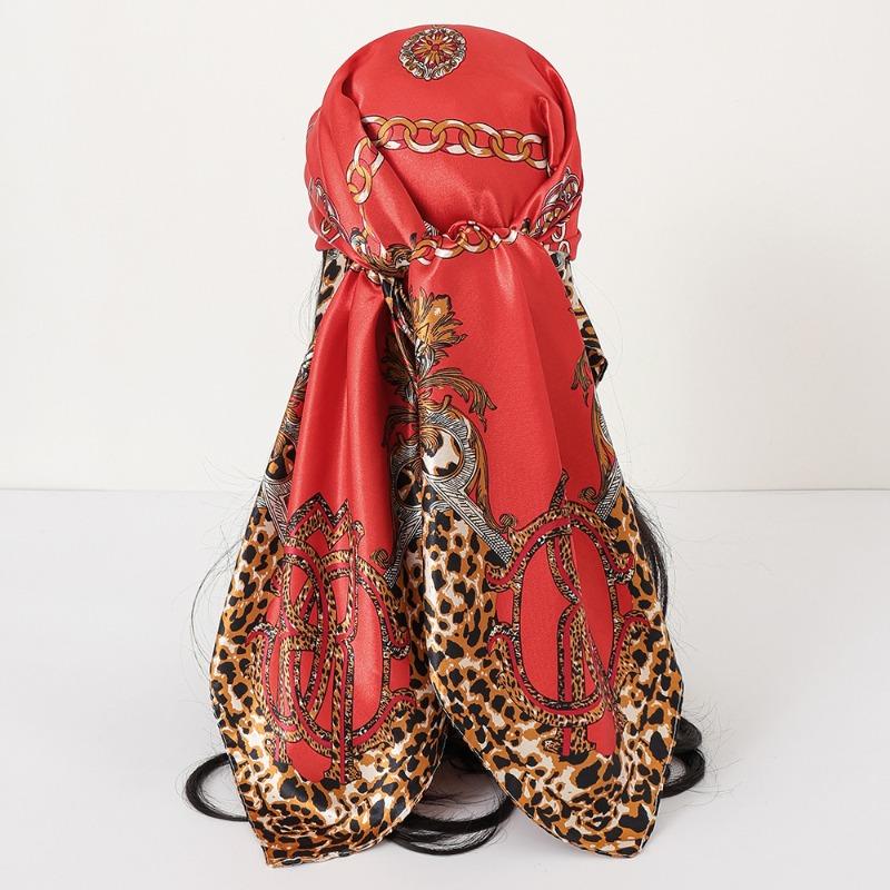 New cashew print silk scarf women's trend versatile shawl satin headscarf 90 square scarf scarf women