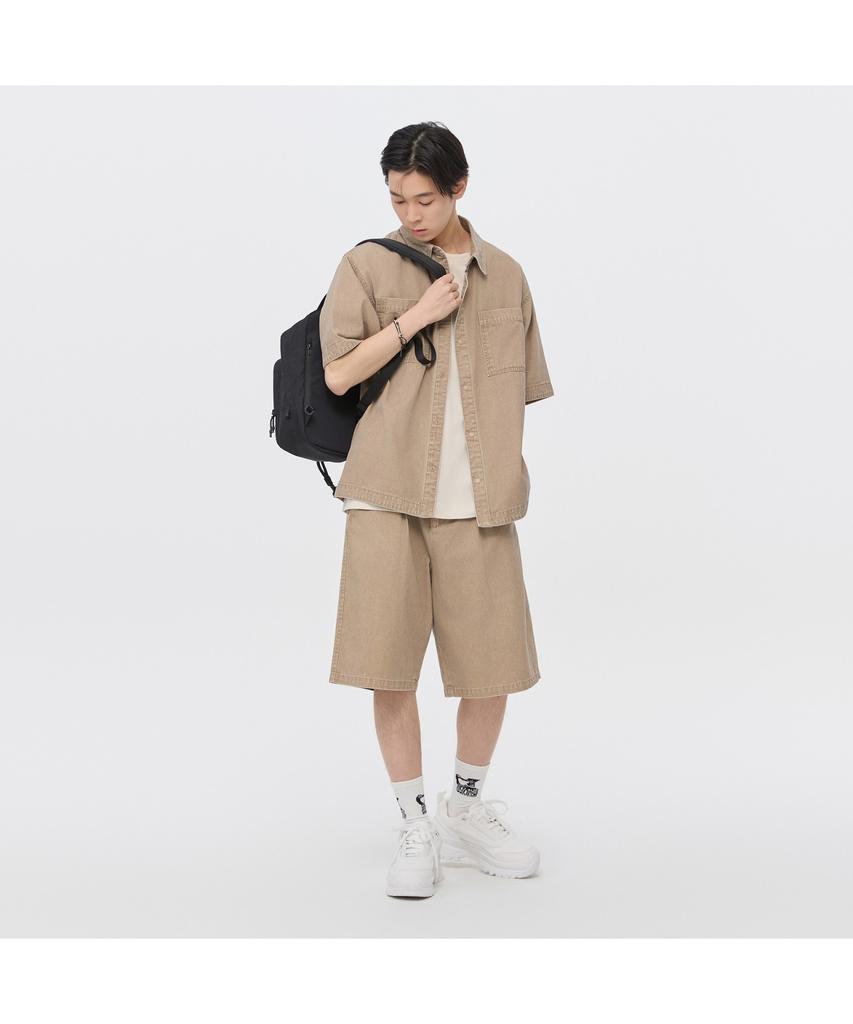 Keoseuuteommellou [Vincent] Beige Cotton Dyed Shorts Cwpam26491Bex
