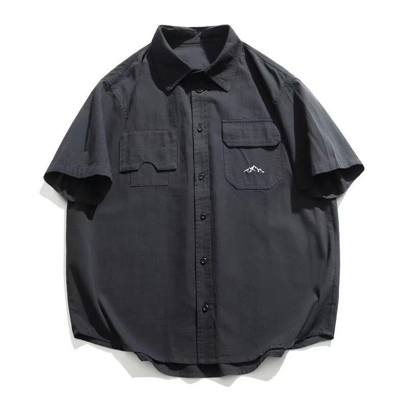 Summer Three Quarter Sleeved Short Sleeved Shirt For Students, Loose And Niche Design, Fun New Men'S Top For Outdoor Wear