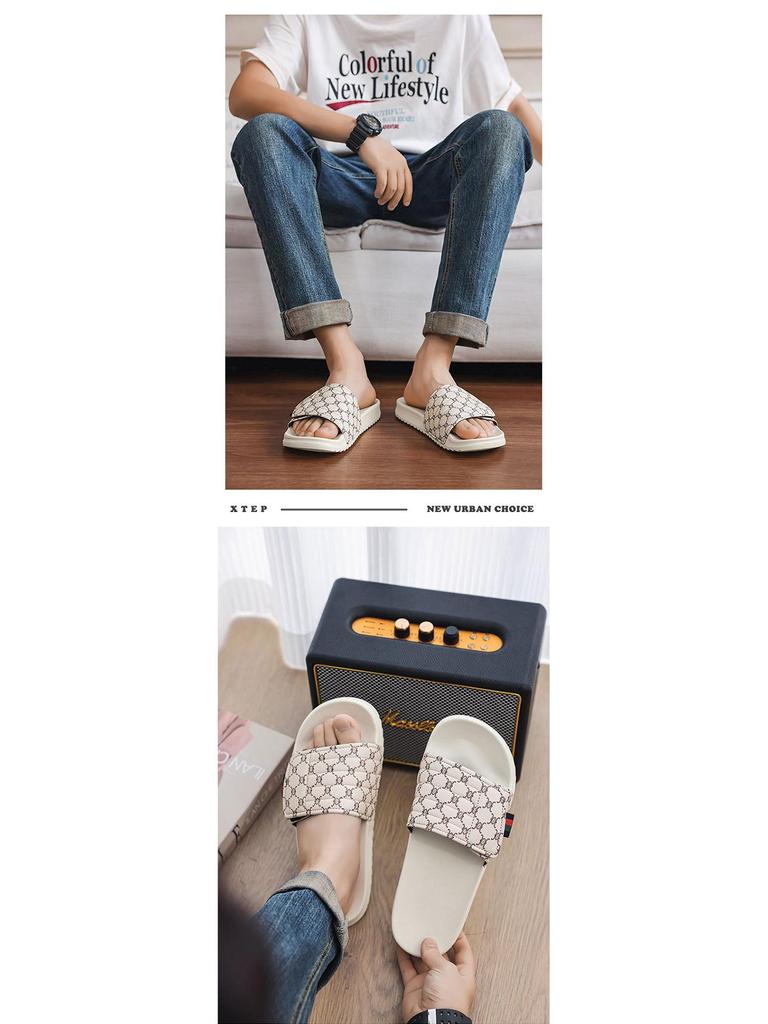 Men's Adjustable Trendy EVA Slippers: High-End, Indoor/Outdoor Summer Style with Magic Tape