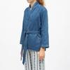 Kimono jean bleu vera avec poches et ceinture Femme LA PETITE ETOILE