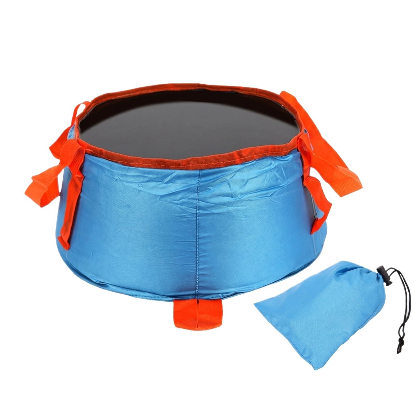 

Portable Foldable Outdoor Water Basin for Camping Travel Hotel Use with Storage Bag Lightweight Collapsible Wash Basin one size синій
